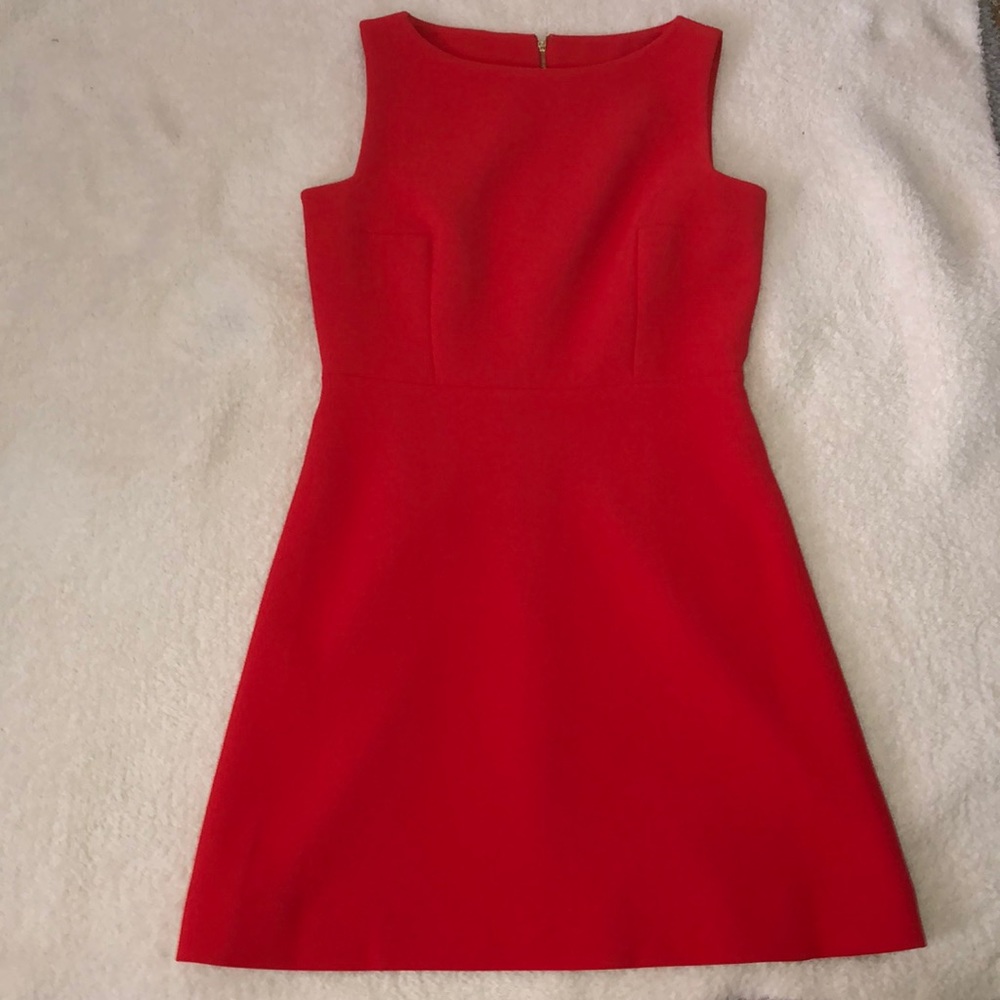 Kate Spade Red Stretch Crepe A-line Cocktail Dress